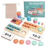 Ten Frame Cards Addition Subtraction Counter Frame