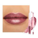 $8 Kaely 2-in-1 Mauve Metallic Lipstick and Lip Li