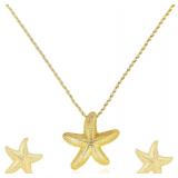 $9 Mikovivi Starfish Necklace & Earrings, 18K Gold