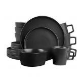 $60 Stone Lain 16-Piece Dinnerware Set in Matte Bl