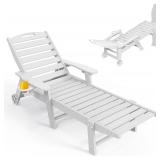 $140 Ciokea Outdoor Chaise Lounge Chair, HDPE Pati