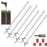 $66 6 Pcs 30 Inch Long Spiral Ground Anchor Heavy