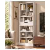 $159 Armocity 73.6' Tall Narrow Bookshelf with Dra