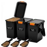 $93 Maxdot 3 Sets 33lb Dry Pellet Storage Bin Pack