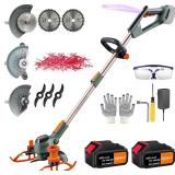 $109 Electric Weed Wacker, (2 x 21V 4.0A Weed Eate