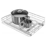 $46 TQVAI Pull Out Cabinet Drawer Organizer, 20'W