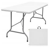 $87 Folding Table 6ft, Heavy Duty Plastic Fold-in-