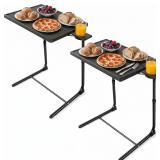 $85 LORYERGO TV Tray Table Set of 2, 6 Height & 3