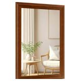 $97 Rustic Wood Wall Mirror for Bathroom,Rectangle