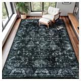 $106 maroon-8x10 Washable Area Rug, Vintage Living