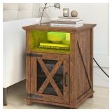 $73 Livofloral Farmhouse Night Stands with Chargin