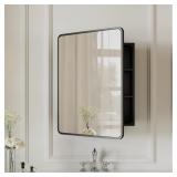 $152 20x28 Inch Black Metal Framed Bathroom Medici