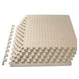 $47 ProsourceFit Exercise Puzzle Mat 1/2-in, Beige