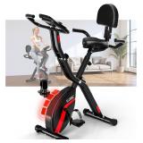 $190 Folding Exercise Bike, SLUNSE 5 IN 1 Foldable