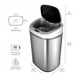 $78 NINESTARS 21.1-gallon Motion Sensor Stainless