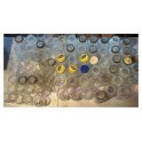Collection Of Clear Crystal Mason Jars