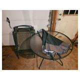 Patio Dining Set w/ Glass Table & Chairs