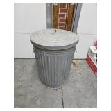 Galvanized Steel Trash Can w/ Lid