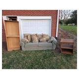 Sofa, Bookcase, And Side Table