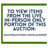 Live, In-Person Only Portion of Auction
