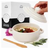 $32 Brie Baker with Lid and Spreader - White...