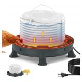 $37 4.28L Heated Chicken Waterer for Winter,...
