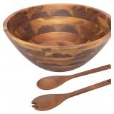 $44 AIDEA Salad Bowls, Wooden Salad Bowls Set,...