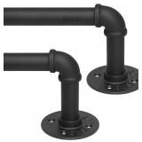 $49 Refrze 2 Pack Black Curtain Rods for...