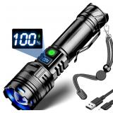 $24 30W Rechargeable Flashlight High Lumens,...