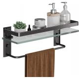 $23 Danpoo Bathroom Wall Shelf with Towel Bar,...