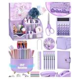 $33 21Pcs Purple Desk Organizers and...
