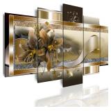 $39 LUDUHU Yellow Orchid Flowers Canvas Print -...