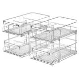 $30 2 Set, 2 Tier Clear Organizer with Dividers...