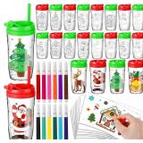 $50 16 Sets Christmas Color Your Own Cups 8 oz...