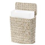 $36 Wicker Trash Can with Lid and Liner,Boho...