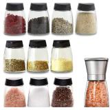 $30 Glass Spice Jars, Double Lids Seasoning...