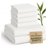 $95 BAMPURE Luxury Series 6 Pcs King Sheet Set...