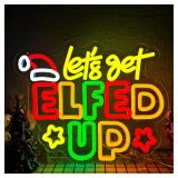 $26 Let's Get Elfed UP Neon Sign Christmas Neon...