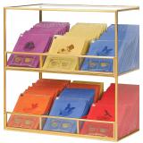 $40 Glass Tea Bag Organizer for Counter, 2-Tier...