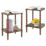 $74 Side Tables Set of 2, Small End Table with...