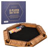 $41 1-6 Players Shut The Box Dice Game, Wooden...