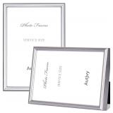 8x10 Picture Frame Silver Brushed Modern Simple...