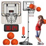 $45 Kids Indoor Basketball Hoop with Scoreboard...