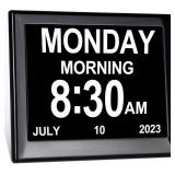 $46 Day Date Time Clock for Seniors Elderly 3...