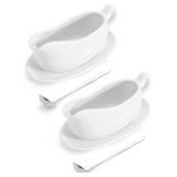 LoeJan 14oz Gravy Boat with Sauce, Ceramic...