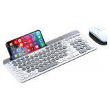 Wireless Keyboard and Mouse Combo with Phone...
