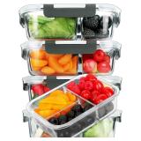 $33 M MCIRCO 5-Pack, 36 oz Glass Meal Prep...