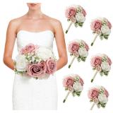 $58 Wedding Bridesmaid Bouquets Set of 6,...
