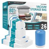 $36 Cozy Essential Travel Vacuum Storage Bags...