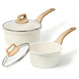 CAROTE 1.5Qt & 3.0Qt Sauce Pan Sets with Lid...